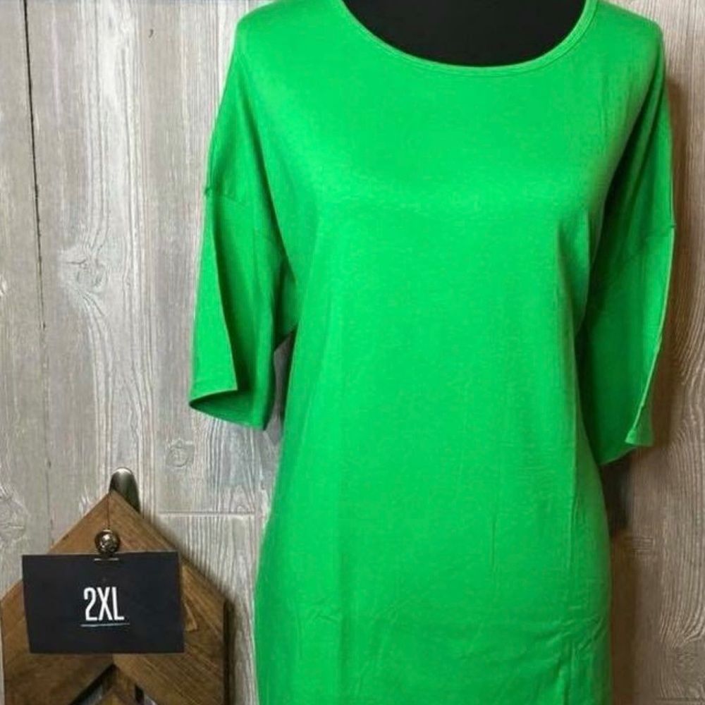 LuLaRoe 2XL IRMA tunic - SOLID GREEN!